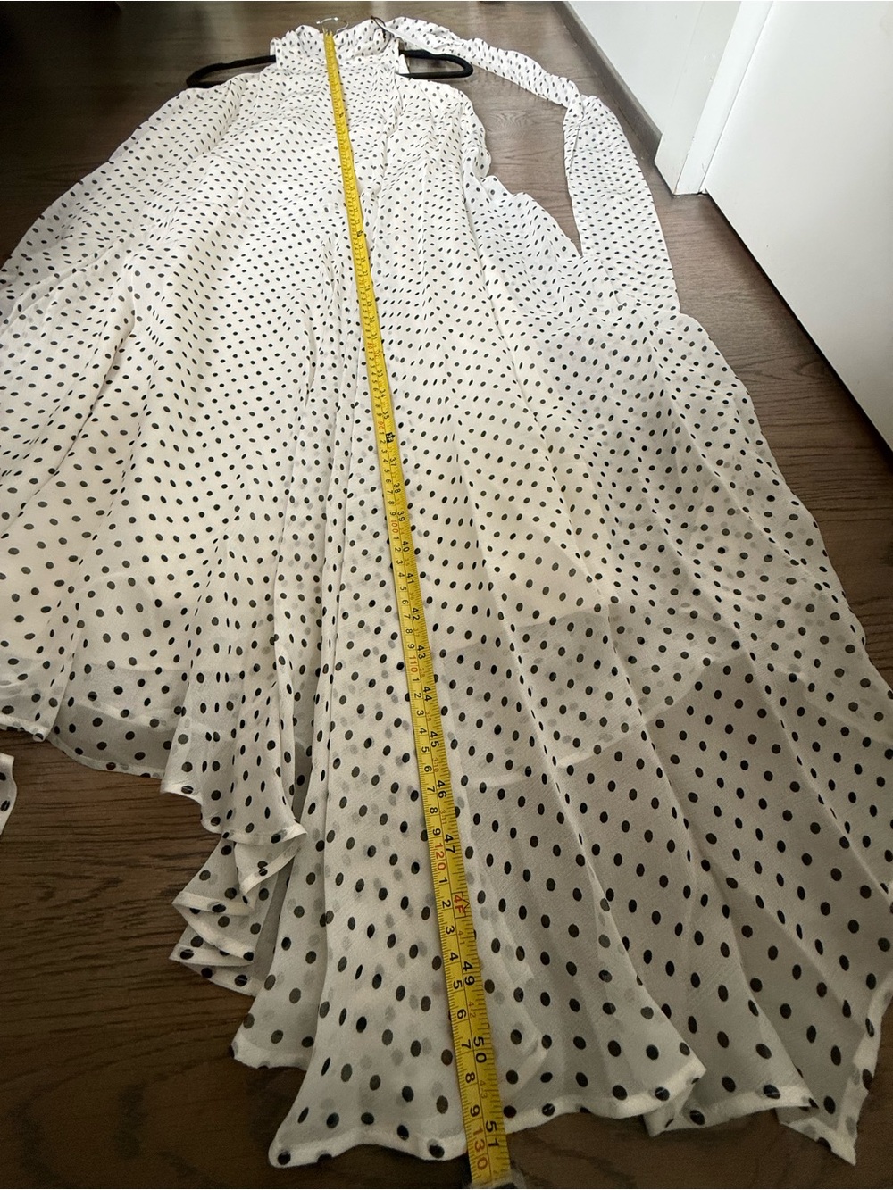 NWT Zara ZW Collection polka dot halter dress with an asymmetrical hem. Size S. - Picture 11 of 11